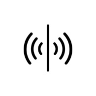 Sensor vector icon, signal symbol. Simple, flat design for web or mobile app